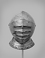 Close Helmet and Cavalry Armor, Steel, leather, German, possibly Lower Saxony