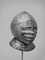 Close Helmet and Cavalry Armor, Steel, leather, German, possibly Lower Saxony