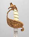 Naval Presentation Sword, Ames Manufacturing Company (American, Chicopee, Massachusetts, 1834–1935), Steel, copper alloy, gold, walrus tusk, wood, American