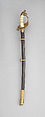 Naval Presentation Sword, Ames Manufacturing Company (American, Chicopee, Massachusetts, 1834–1935), Steel, copper alloy, gold, walrus tusk, wood, American