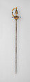 Presentation Sword Honoring Commandant Jean-Baptiste Marchand (1863–1934) for His Conduct at Fashoda, Hilt designed by Jean-Joseph-Marie-Anatole Marquet de Vasselot (French, Paris 1840–1904 Neuilly-sur-Seine), Copper alloy, gold, enamel, jade, steel, French, Paris