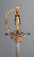 Presentation Sword Honoring Commandant Jean-Baptiste Marchand (1863–1934) for His Conduct at Fashoda, Hilt designed by Jean-Joseph-Marie-Anatole Marquet de Vasselot (French, Paris 1840–1904 Neuilly-sur-Seine), Copper alloy, gold, enamel, jade, steel, French, Paris