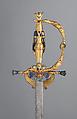 Presentation Sword Honoring Commandant Jean-Baptiste Marchand (1863–1934) for His Conduct at Fashoda, Hilt designed by Jean-Joseph-Marie-Anatole Marquet de Vasselot (French, Paris 1840–1904 Neuilly-sur-Seine), Copper alloy, gold, enamel, jade, steel, French, Paris