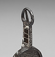 Stirrups (<i>Abumi</i>), Ujiyoshi (Japanese, active 18th century), Iron, silver, Japanese