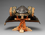 Helmet (<i>Hoshi Kabuto</i>), Iron, lacquer, leather, silk, copper-gold alloy (<i>shakudō</i>), Japanese