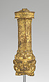 Hilt of a Ritual or Votive Sword, Copper alloy, gold, Tibetan