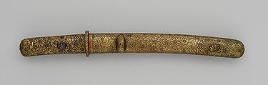 Mounting for a Dagger (Tantō), wood, lacquer, brass, Japanese