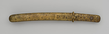Mounting for a Dagger (Tantō), wood, lacquer, brass, Japanese