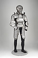 Armor, Helmet, pauldrons, and vambraces attributed to Kolman Helmschmid (German, Augsburg 1471–1532), Steel, leather, German, Augsburg