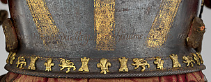 Armor of Infante Luis, Prince of Asturias (1707–1724), Signature probably refers to Jean Drouart (French, Paris, died before October 1715), Steel, gold, brass, silk, cotton, metallic yarn, paper, French, Paris
