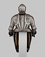 Cuirassier Armor, Steel, gold, leather, textile, Italian, Milan or Brescia