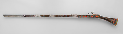Miquelet Gun of Ali Pasha, Wood, steel, silver, coral, Algerian
