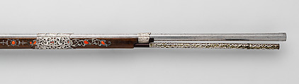 Miquelet Gun of Ali Pasha, Wood, steel, silver, coral, Algerian