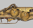 Double-Barreled Wheellock Pistol Made for Emperor Charles V (reigned 1519–56), Peter Peck (German, Munich, 1503–1596), Steel, gold, wood (cherry), staghorn, German, Munich