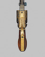 Colt Third Model Dragoon Percussion Revolver, serial no. 12406, Samuel Colt (American, Hartford, Connecticut 1814–1862), Steel, brass, gold, wood (walnut), American, Hartford, Connecticut