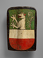 Shield (Pavise), Wood, leather, gesso, polychromy, Austrian