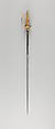 Smallsword, Steel, gold, wood, textile, French