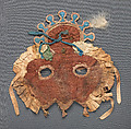 Shaffron (Horse's Head Defense), Textile (silk), animal fiber, feathers, Central Asian