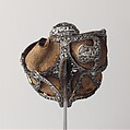 Basket-Hilted Sword, Steel, silver, gold, leather, British