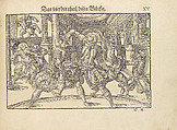 Gründtliche Beschreibung der freyen ritterlichen unnd adelichen Kunst des Fechtens in allerley gebreuchlichen Wehren mit vil schönen und nützlichen Figuren gezieret und fürgestellet (A Thorough Description of the Free Knightly and Noble Art of Fencing, in All the Typical Guards, Adorned and Arranged with Many Beautiful and Useful Figures), Joachim Meyer (German, active 16th–17th century), Ink, paper, German, Strasbourg