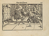 Gründtliche Beschreibung der freyen ritterlichen unnd adelichen Kunst des Fechtens in allerley gebreuchlichen Wehren mit vil schönen und nützlichen Figuren gezieret und fürgestellet (A Thorough Description of the Free Knightly and Noble Art of Fencing, in All the Typical Guards, Adorned and Arranged with Many Beautiful and Useful Figures), Joachim Meyer (German, active 16th–17th century), Ink, paper, German, Strasbourg