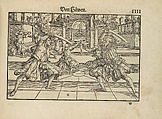 Gründtliche Beschreibung der freyen ritterlichen unnd adelichen Kunst des Fechtens in allerley gebreuchlichen Wehren mit vil schönen und nützlichen Figuren gezieret und fürgestellet (A Thorough Description of the Free Knightly and Noble Art of Fencing, in All the Typical Guards, Adorned and Arranged with Many Beautiful and Useful Figures), Joachim Meyer (German, active 16th–17th century), Ink, paper, German, Strasbourg