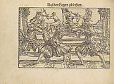 Gründtliche Beschreibung der freyen ritterlichen unnd adelichen Kunst des Fechtens in allerley gebreuchlichen Wehren mit vil schönen und nützlichen Figuren gezieret und fürgestellet (A Thorough Description of the Free Knightly and Noble Art of Fencing, in All the Typical Guards, Adorned and Arranged with Many Beautiful and Useful Figures), Joachim Meyer (German, active 16th–17th century), Ink, paper, German, Strasbourg