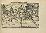 Gründtliche Beschreibung der freyen ritterlichen unnd adelichen Kunst des Fechtens in allerley gebreuchlichen Wehren mit vil schönen und nützlichen Figuren gezieret und fürgestellet (A Thorough Description of the Free Knightly and Noble Art of Fencing, in All the Typical Guards, Adorned and Arranged with Many Beautiful and Useful Figures), Joachim Meyer (German, active 16th–17th century), Ink, paper, German, Strasbourg