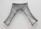 Three Pommel Plates of a Saddle, Steel, gold, German
