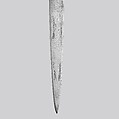 Short Sword and Scabbard, Iron, silver, turquoise, coral, wood, textile, leather, Tibetan