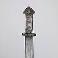 Sword (Ral gri), Iron, silver, gold, turquoise, wood, textile, Tibetan