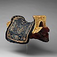 Saddle (清    馬鞍一套), Iron, gold, silver, wood, coral, ivory, silk, hair, tin, pigments, leather, Chinese