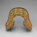 Set of Saddle Plates, Iron, gold, lapis lazuli, turquoise, Tibetan or Chinese