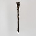 Ceremonial Spearhead and Ferrule, Iron, gold, silver, Tibetan