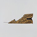 Curved Sword and Matching Scabbard Mounts, Steel, iron, gold, wood, ray skin, hilt and scabbard mounts, Tibetan; blade, Indian