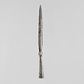 Miniature Votive Spearhead, Iron, gold, Tibetan