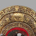 Saddle (gser sga), Iron, gold, copper, wood, leather, Tibetan
