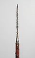 Spear (Mdung), Iron, gold, silver, wood, pigment, Tibetan