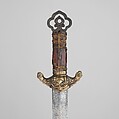 Sword with Scabbard, Steel, wood, bronze, gold, silver, iron, pigment, textile, Korean