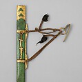 Sword with Scabbard, Steel, jade, bronze, sharkskin, textile, wood, gold, Chinese