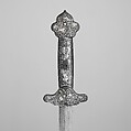 Sword with Scabbard, Steel, wood, leather, gold, silver, Korean