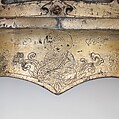 Helmet, Iron, gold, silver, textile, Chinese