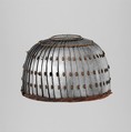 Lamellar Helmet, Iron, leather, Mongolian or Tibetan