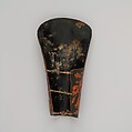 Forearm Guard for the Left Arm, Leather, shellac, gold, pigment, Tibetan or Mongolian