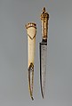 Dagger with Sheath, Ivory (elephant), steel, silver, gold, Nepalese
