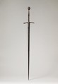 Hand-and-a-Half Sword, Steel, copper alloy, probably German