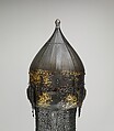 Helmet, Steel, iron, gold, silver, copper alloy, Turkish, probably Istanbul
