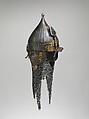Helmet, Steel, iron, gold, silver, copper alloy, Turkish, probably Istanbul