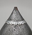 Helmet, Steel, silver, niello, Turkish