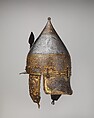 Helmet, Steel, iron, gold, copper alloy, possibly Turkish, Istanbul, in the style of Turkman armor